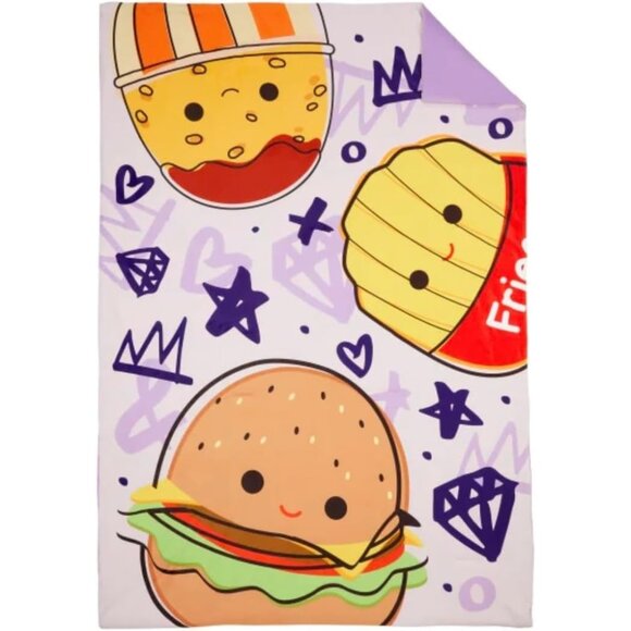 Squishmallows Other - Squishmallows Snuggle Throw 50"x70" Just Lunchin Blanket Burger Fries NEW